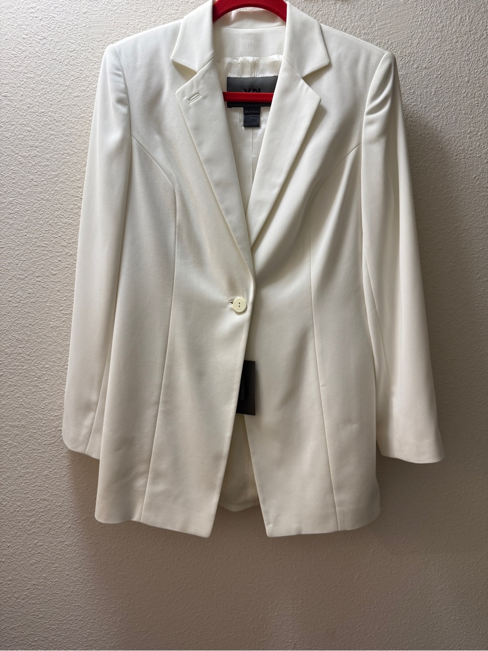 NWT VN Vicenza New York White Blazer Jacket Size 6 Career Quiet Luxury
